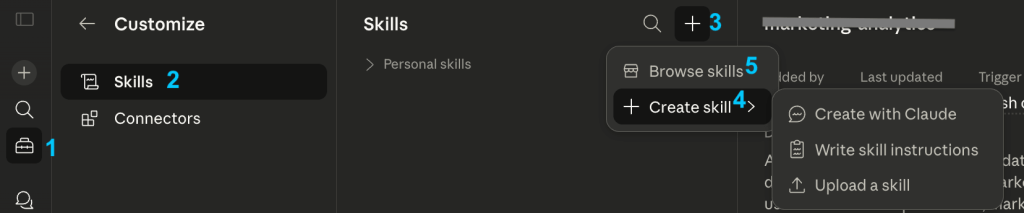 6. Skill creation