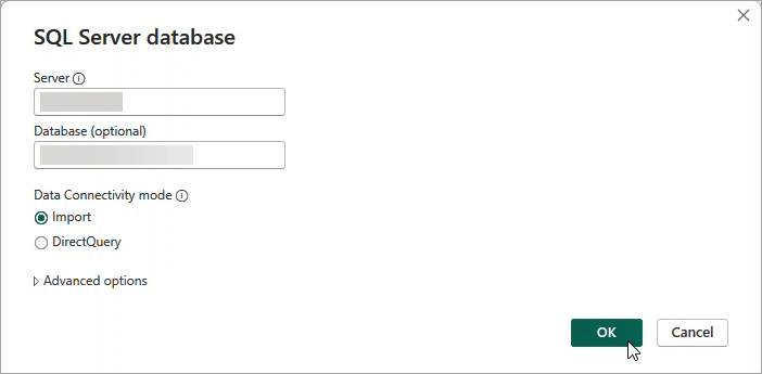 Connecting to an SQL Server database