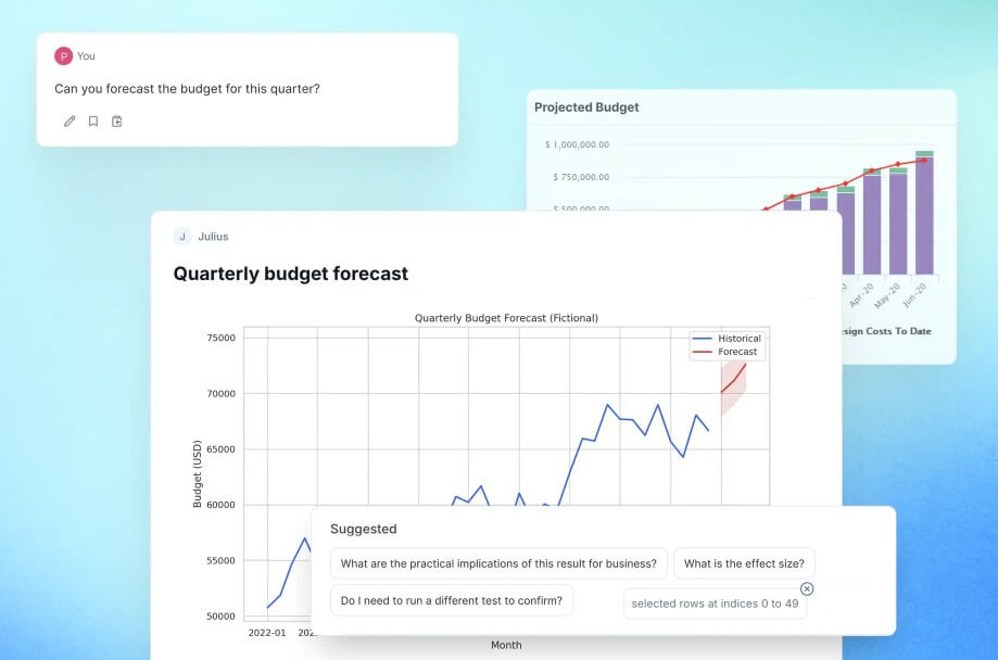 Julius AI interface