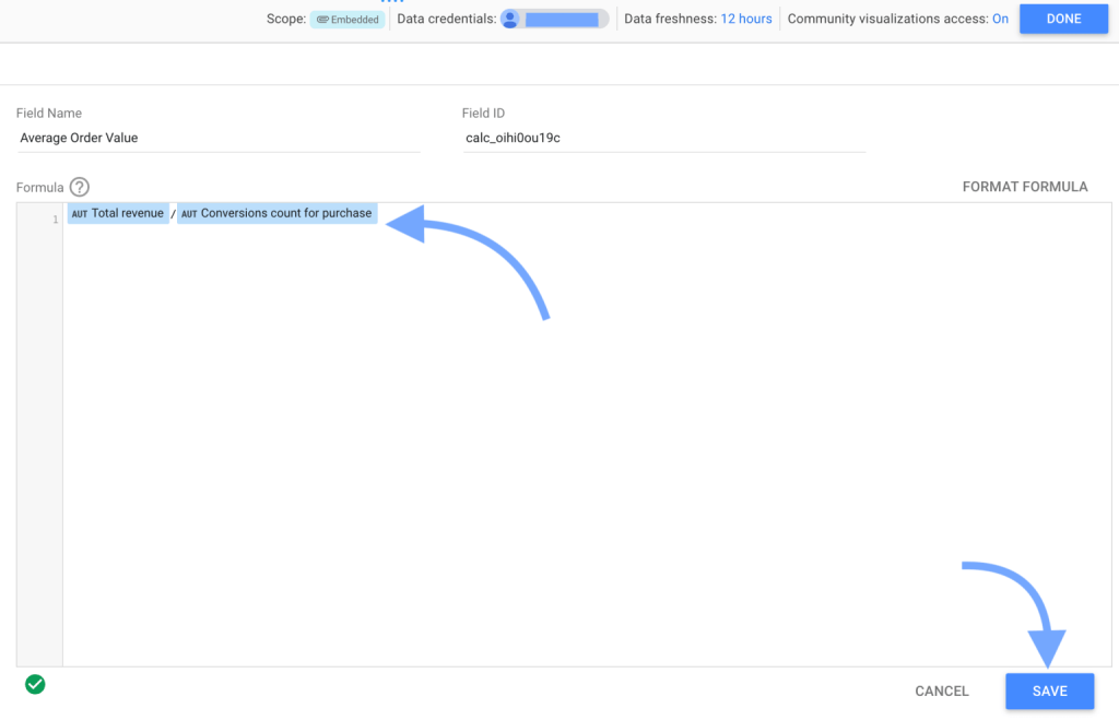 calculated fields in looker studio