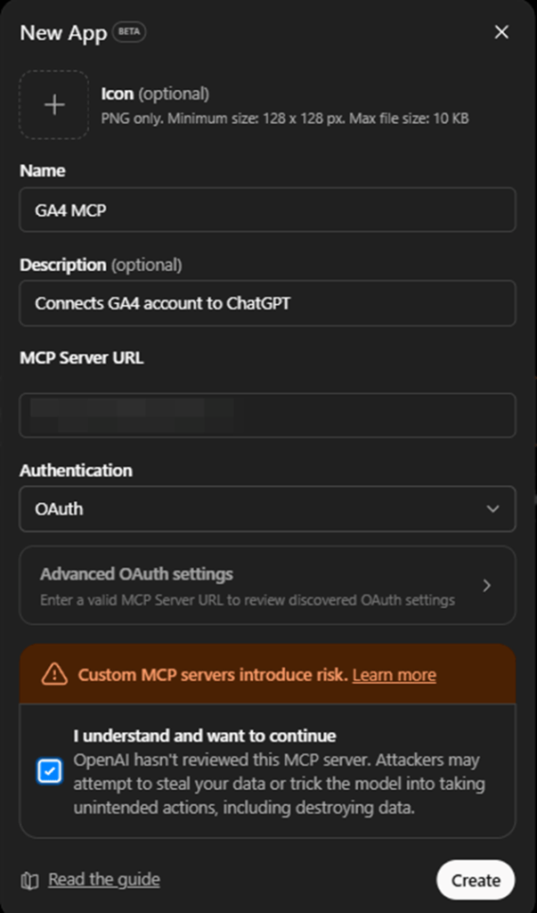 creating custom mcp server in chatgpt