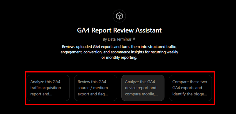 analyzing ga4 data in custom gpt