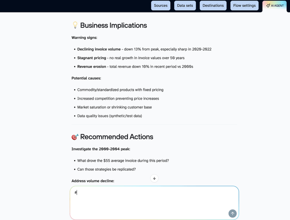 ai agent actionable recommendations