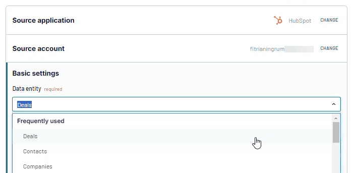 Coupler.io Connecting to HubSpot deals