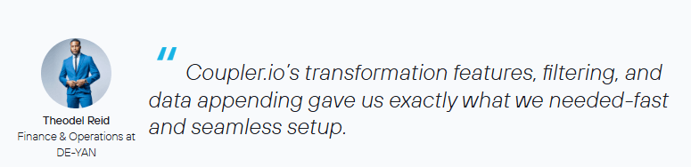 A testimonial from DE YAN related fast and seamless setup