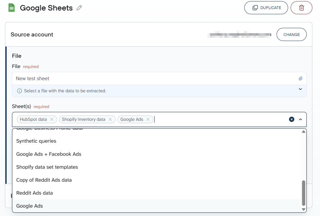 google sheets source coupler