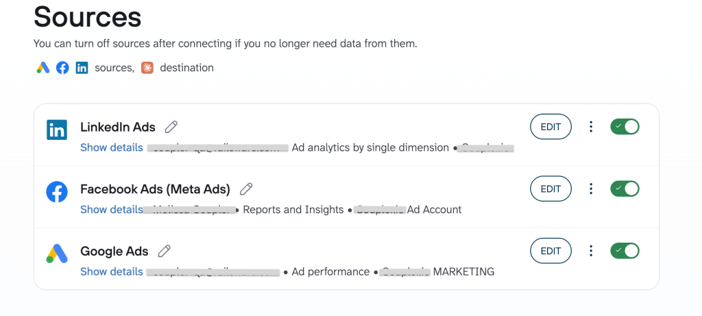 Data sources