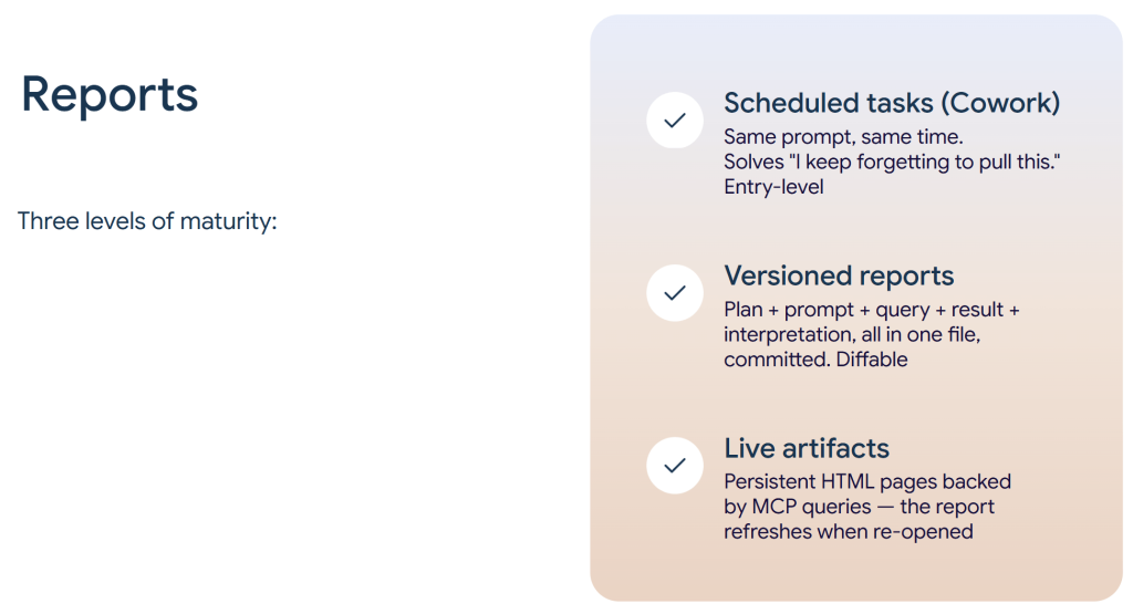 6 levels maturity reports