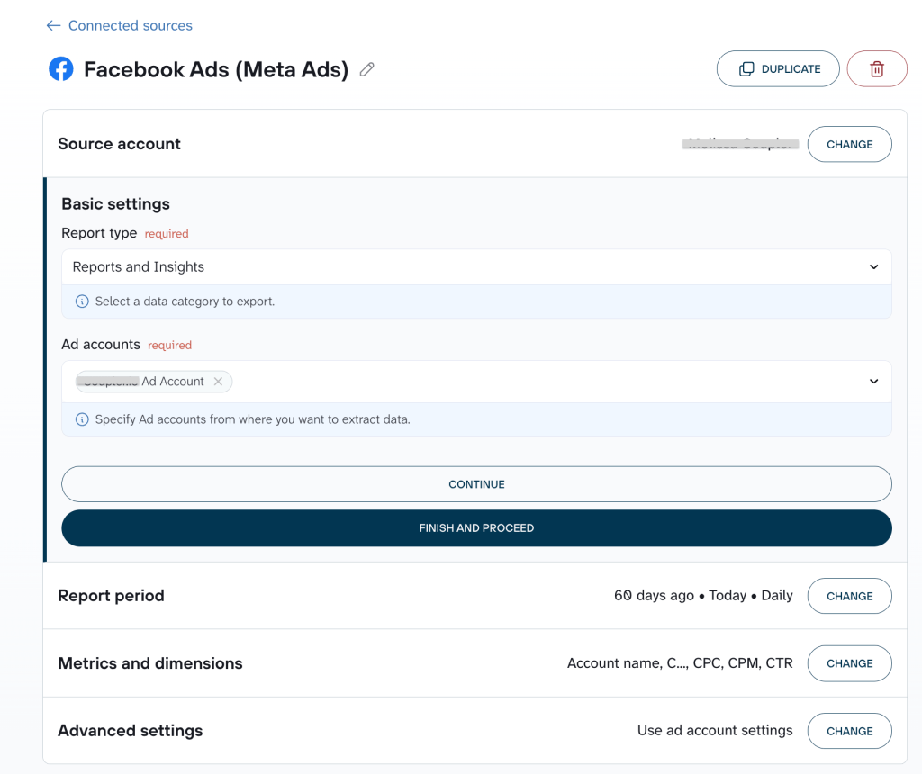 1. Connect Facebook