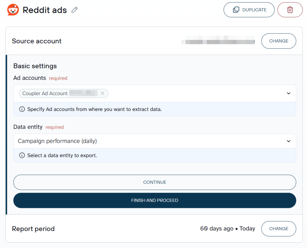 reddit ads source settings