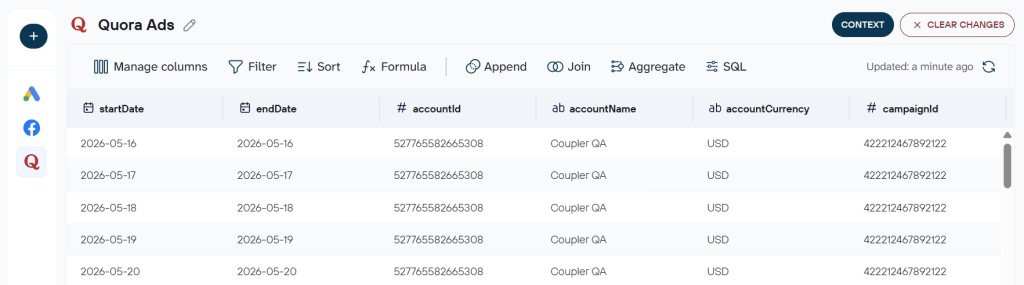 quora ads dataset coupler