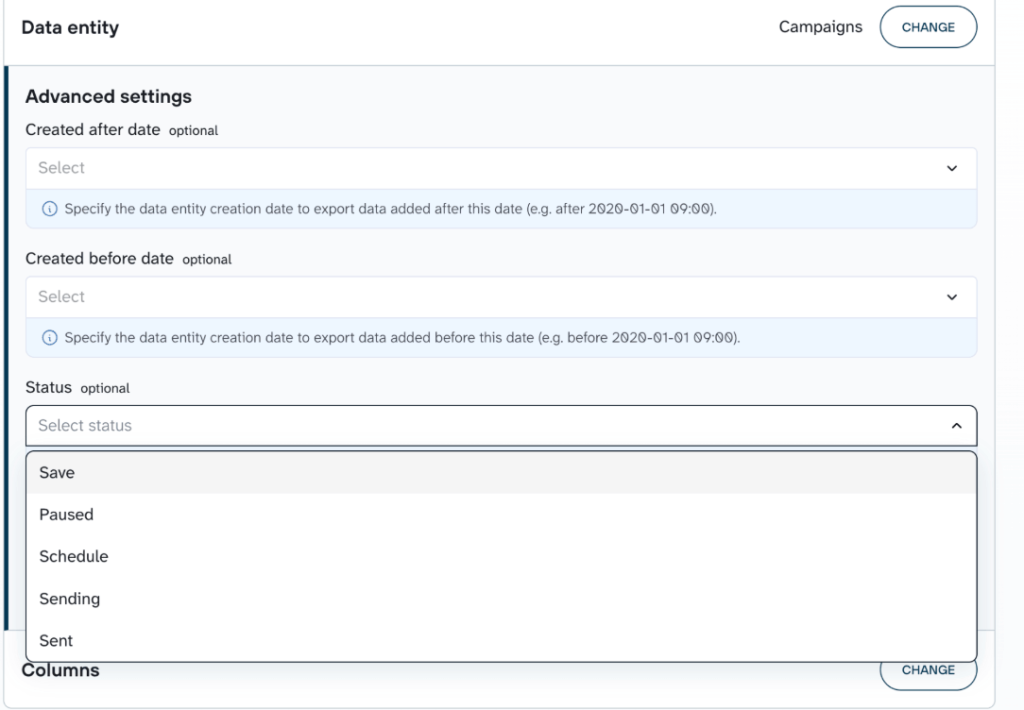 connect mailchimp to claude entity selection coupler data flow