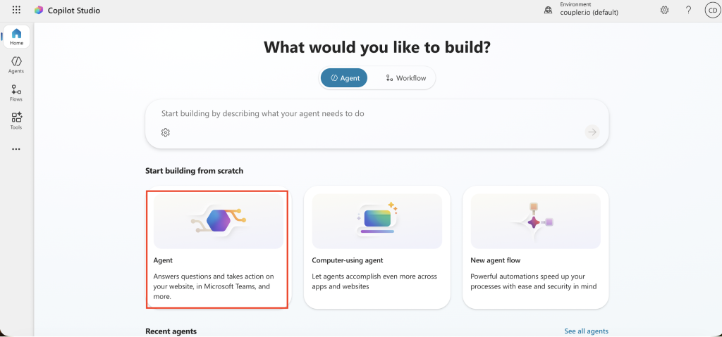 Build an agent Copilot
