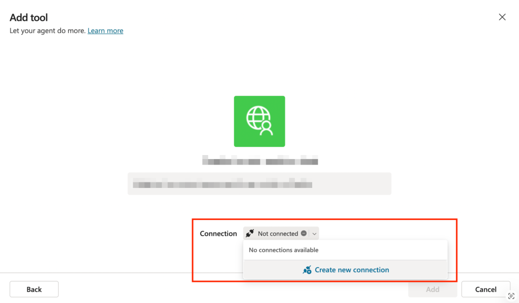 Create new connection
