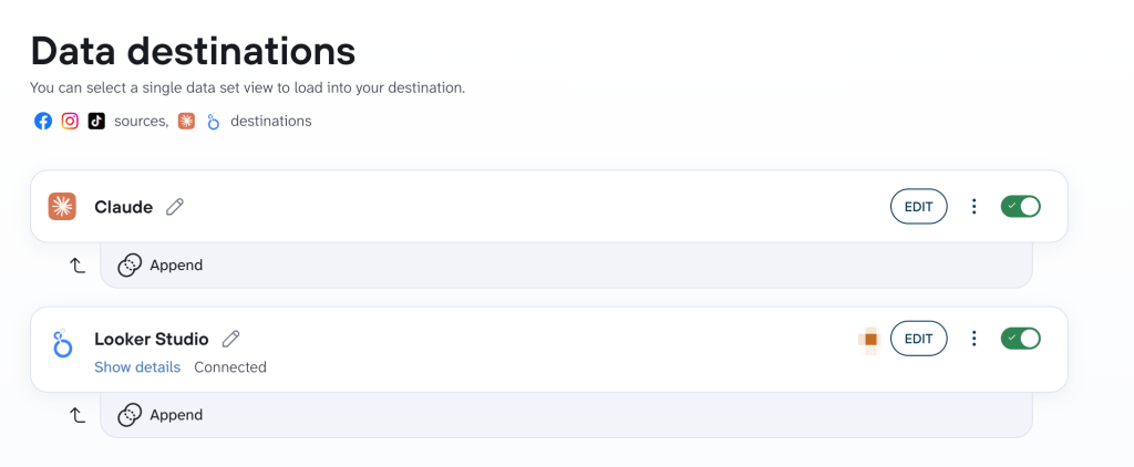 Data destinations in Coupler.io