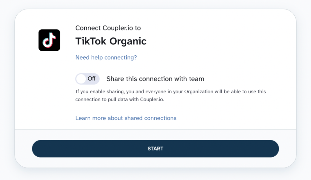 Connect Coupler.io to TikTok