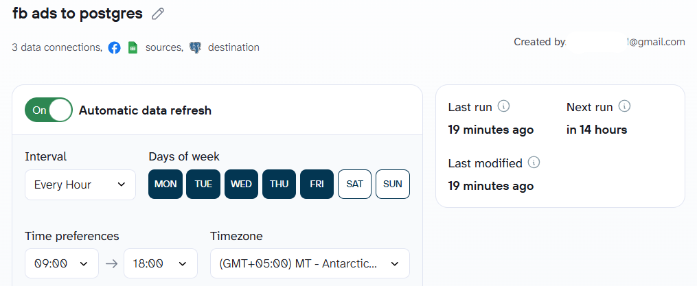 Data schedule