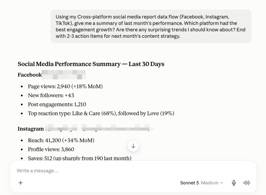 Data analysis using Claude prompt