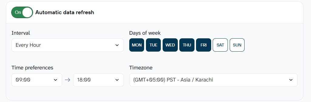 Data scheduling in Coupler.io