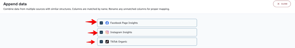 Append data in Coupler.io