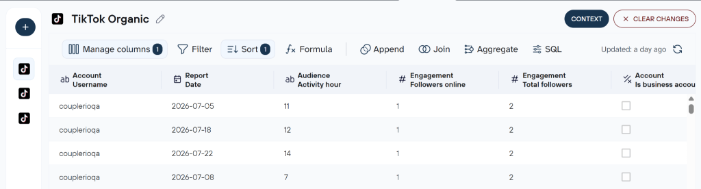 customize dataset tiktok claude