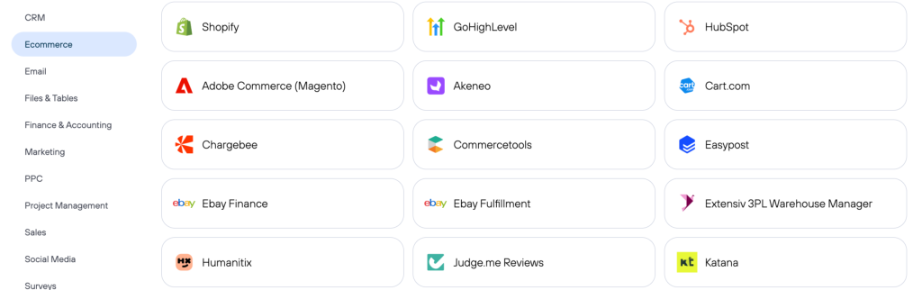 Coupler.io data sources