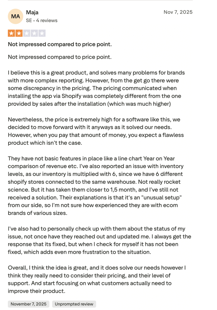 polar analytics review g2 ecommerce analytics
