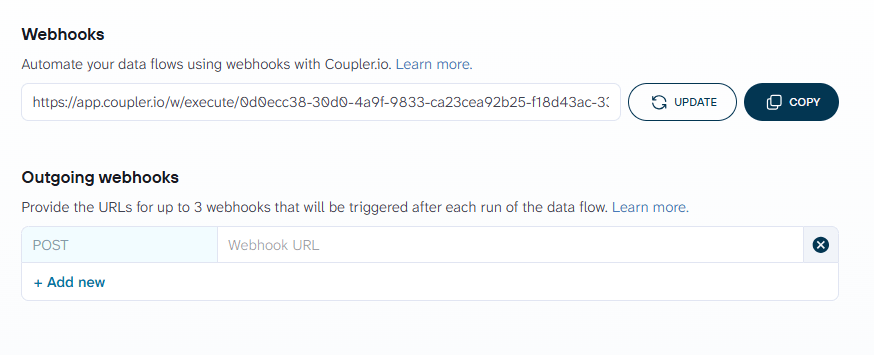 data scheduling webhook