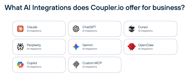 Coupler.io AI integrations