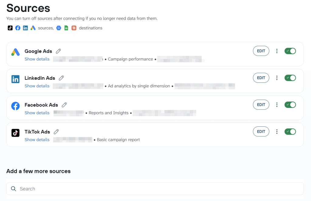 multiple sources ppc report