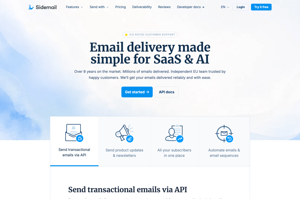sidemail website
