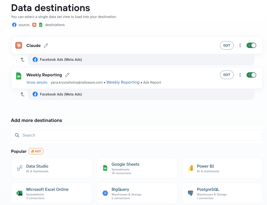 4. Destinations