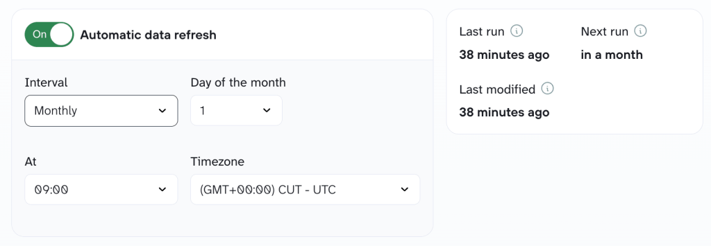 6. Data refresh