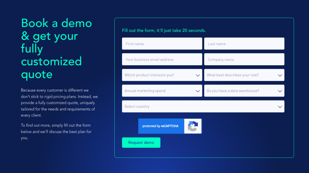 adverity pricing page
