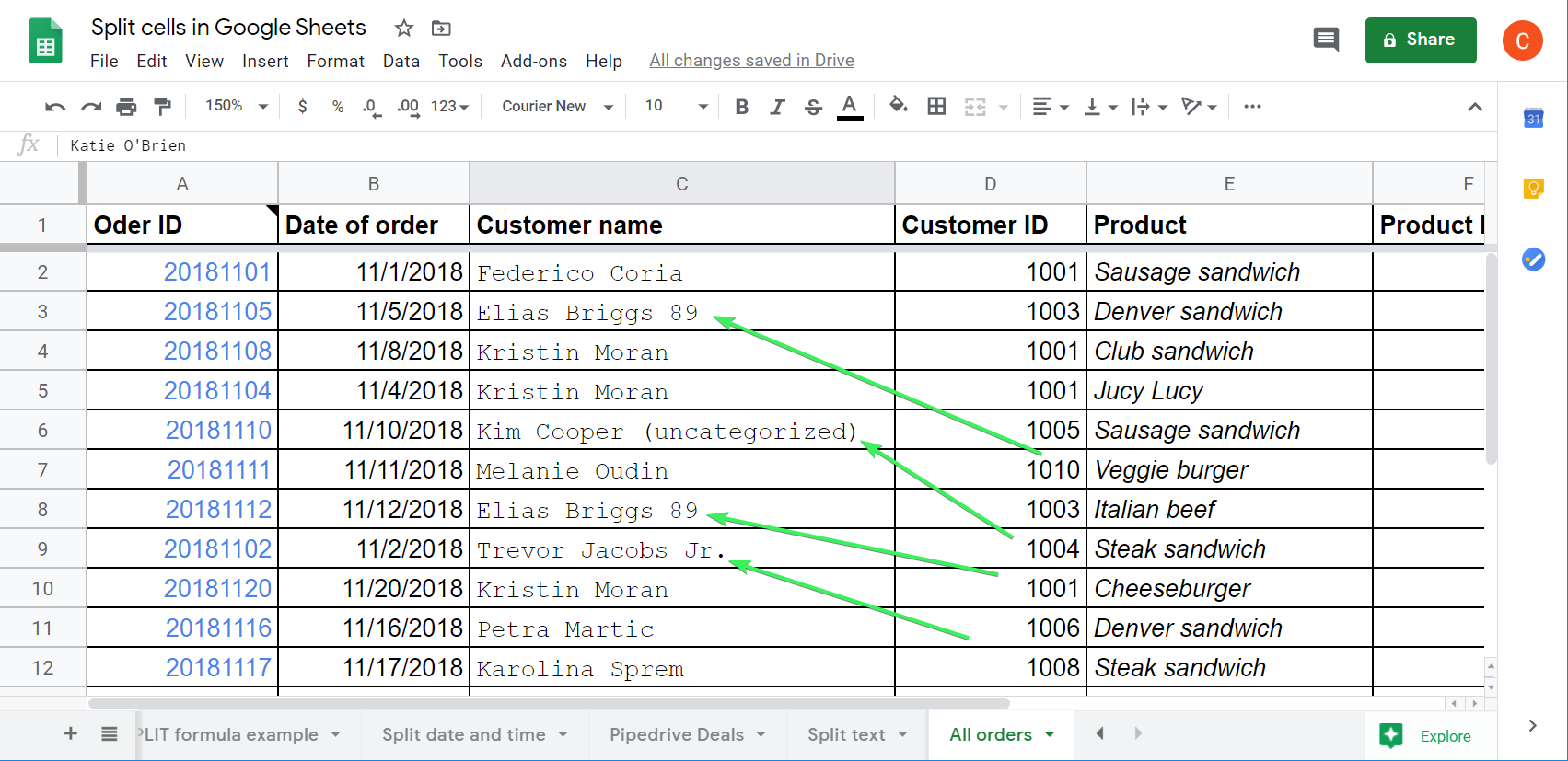 Airtable imported data