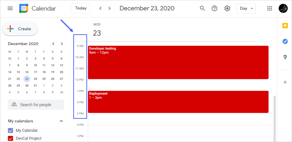 Events imported from Google Sheets to Google Calendar