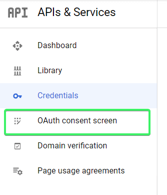 OAuth consent screen