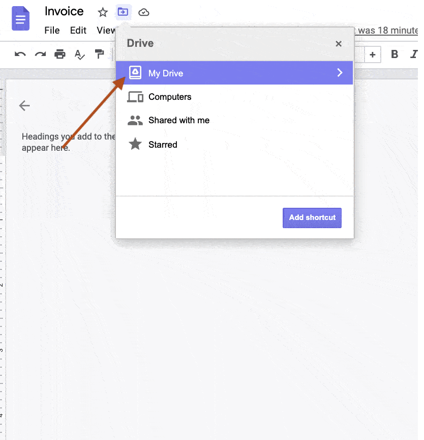 Save the template to your Google Drive