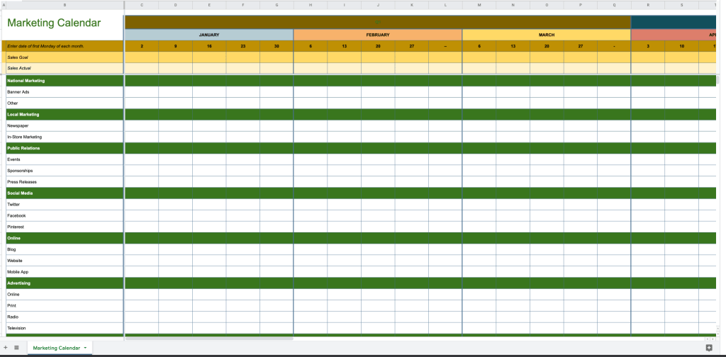 airtable templates schedule