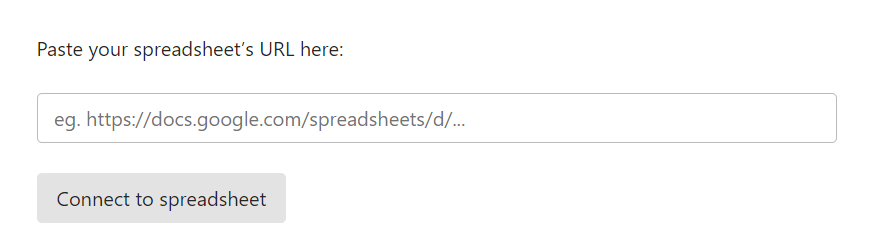 insert the URL of your spreadsheet.