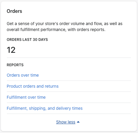 shopify order reports