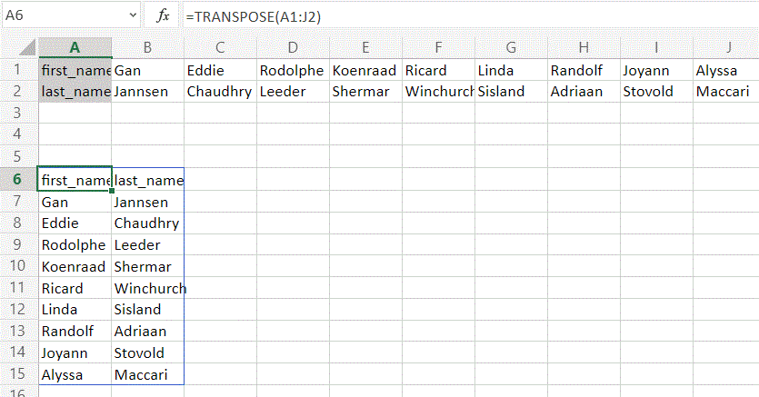 Convert Rows to Columns in Excel | Coupler.io Blog