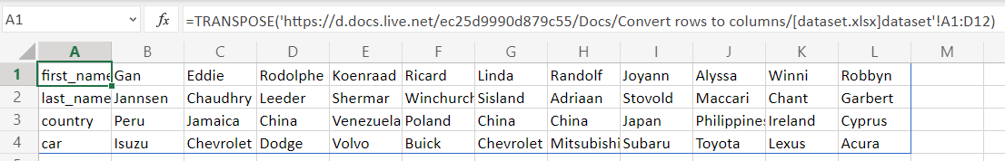 How to Convert Excel Rows to Columns? | Coupler.io Blog