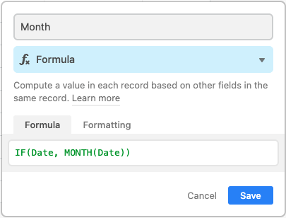 15 airtable convert date to month