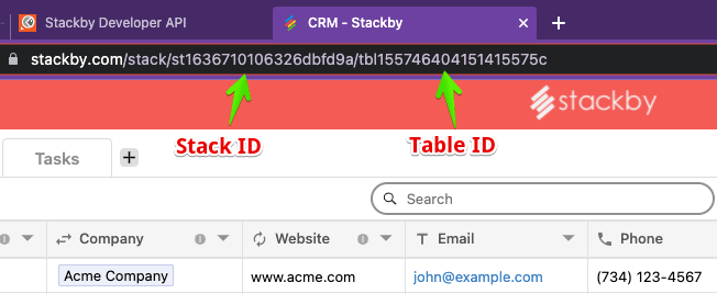 3 stackby google sheets stackid tableid