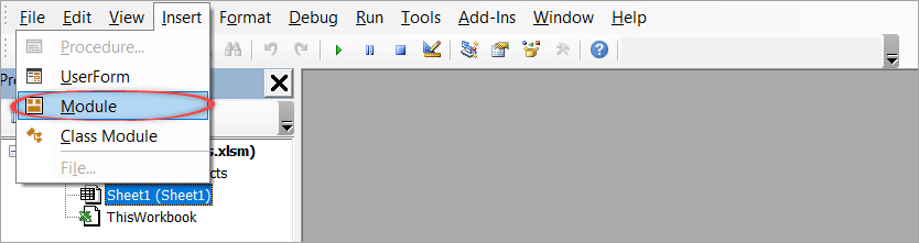 Figure 04. Inserting a new VBA Module