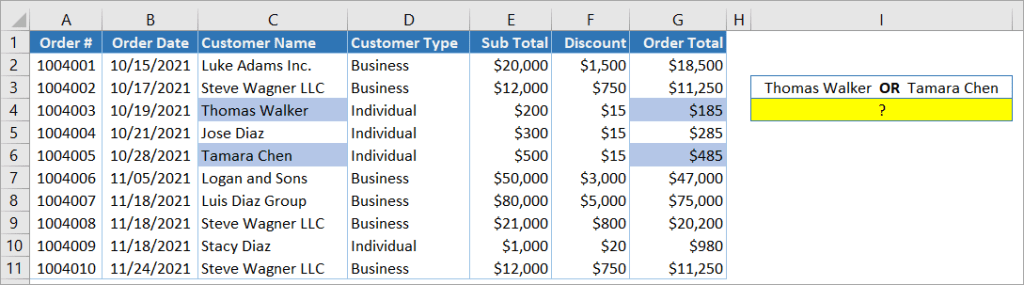 Figure 21. SUMIFS VBA with multiple OR criteria example