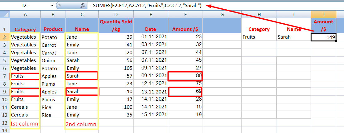 SUMIF Function in Excel with Multiple Criteria | Coupler.io Blog