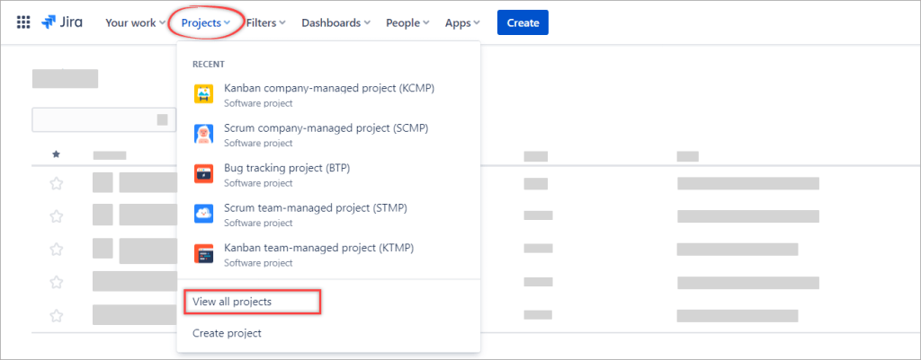Figure 4.1. Accessing the project page