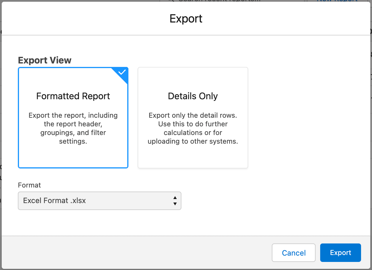 3 export salesforce contacts formatted report